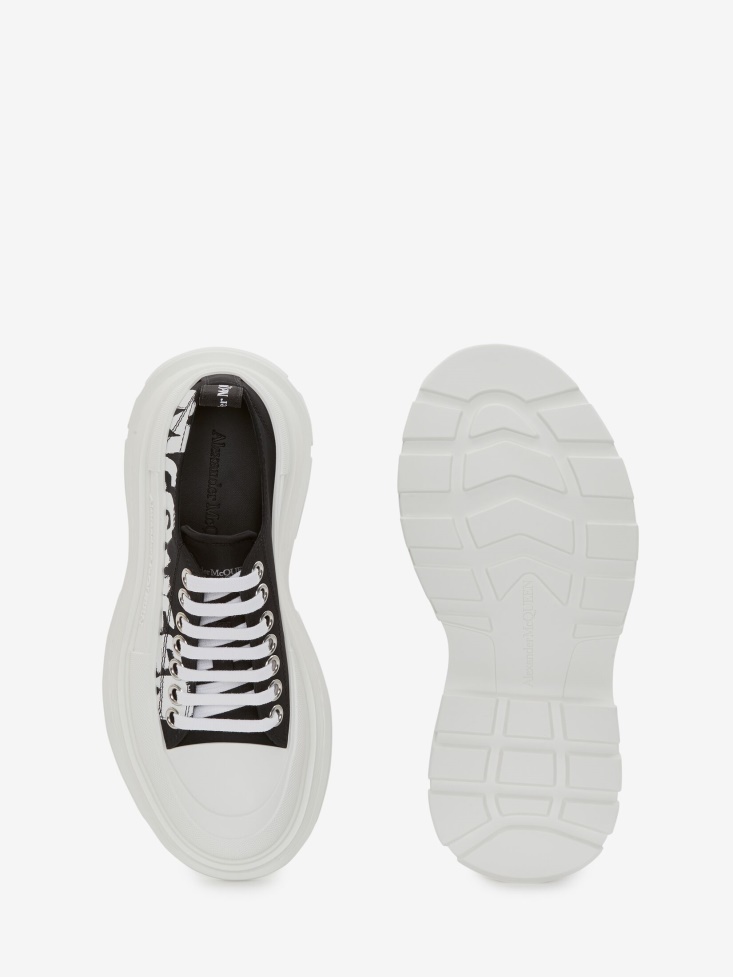 Fashion Alexander McQueen Black Women's Tread Slick Lace Up