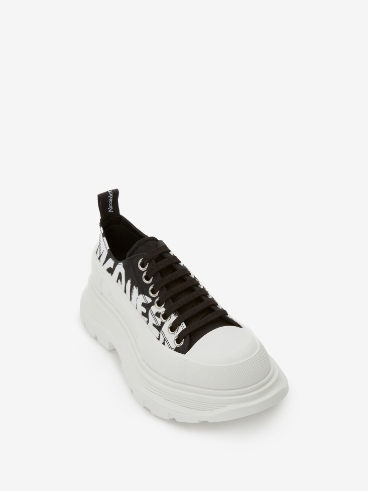 Fashion Alexander McQueen Black Women's Tread Slick Lace Up