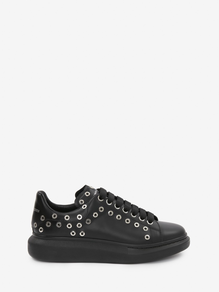 Men's Oversized Sneaker Black/Silver Fashion Alexander McQueen