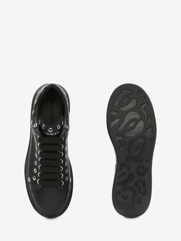 Men's Oversized Sneaker Black/Silver Fashion Alexander McQueen