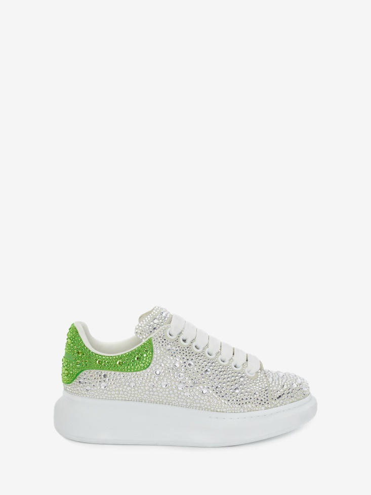 Fashion Alexander McQueen Women's Oversized Sneaker White/Acid Green