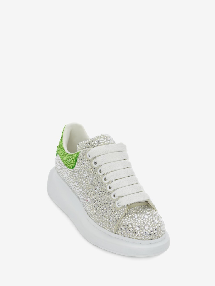 Fashion Alexander McQueen Women's Oversized Sneaker White/Acid Green