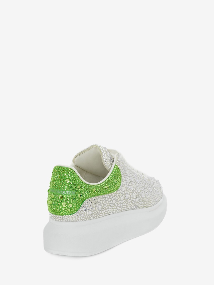 Fashion Alexander McQueen Women's Oversized Sneaker White/Acid Green