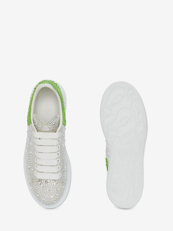 Fashion Alexander McQueen Women's Oversized Sneaker White/Acid Green