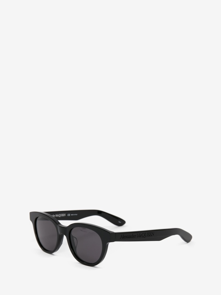 Fashion Alexander McQueen Black in Angled Pantos Sunglasses