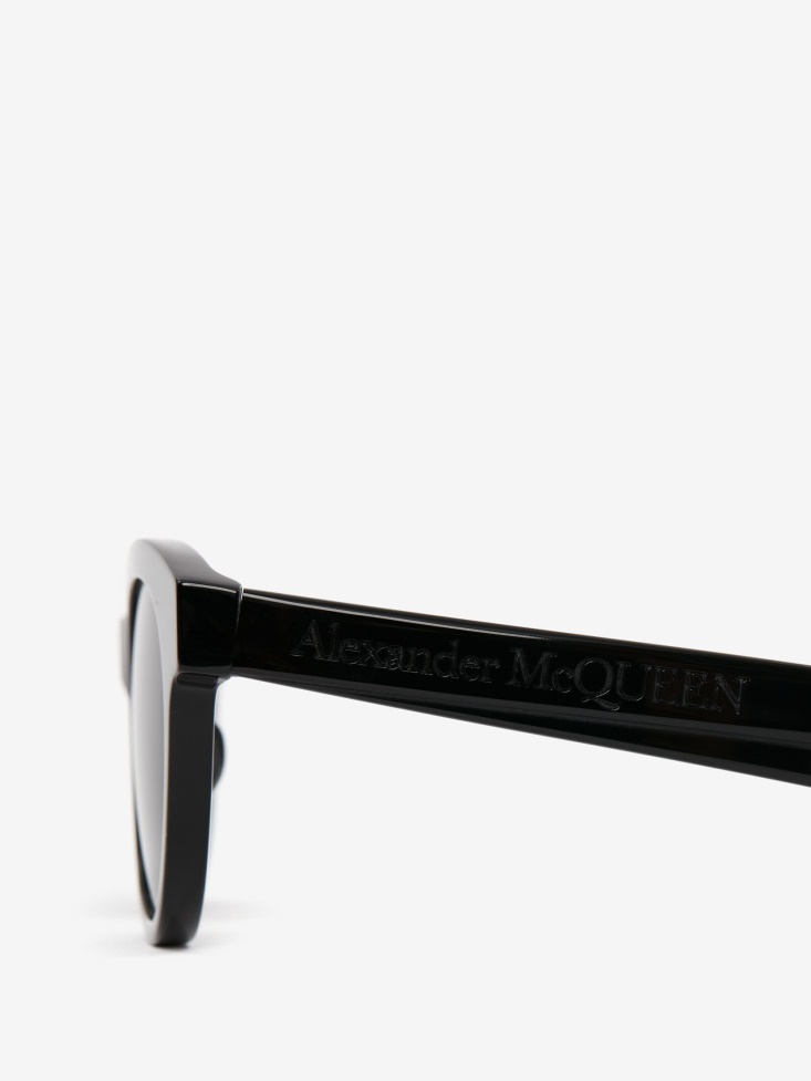 Fashion Alexander McQueen Black in Angled Pantos Sunglasses