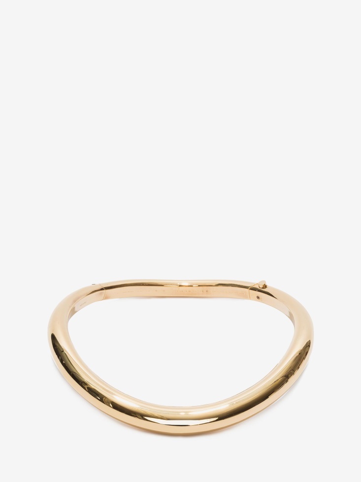 Women's Tubular Choker Fashion Alexander McQueen Antique Gold
