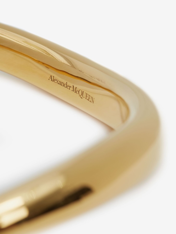 Women's Tubular Choker Fashion Alexander McQueen Antique Gold