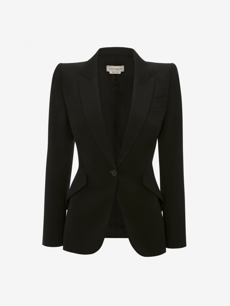 Fashion Alexander McQueen Women's Peak Shoulder Jacket Black