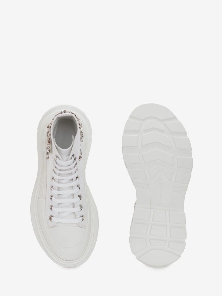 Women's Tread Slick Boot White/Silver Fashion Alexander McQueen