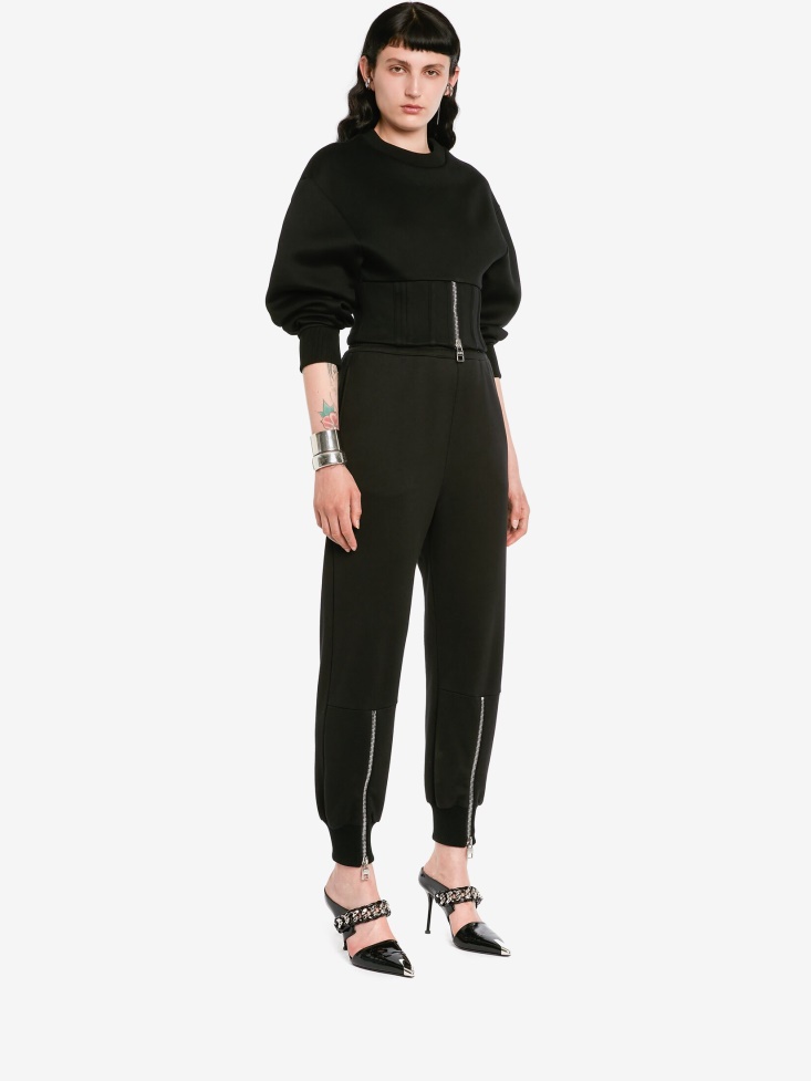 Fashion Alexander McQueen Black Women's Cocoon Sleeve Sweatshirt