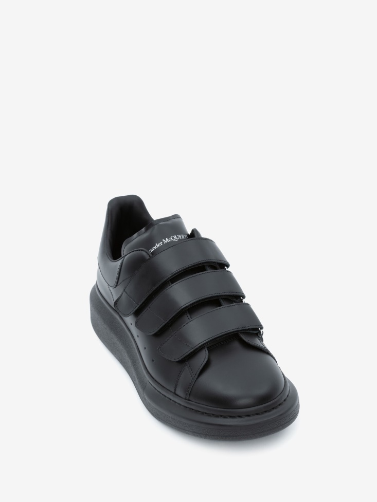 Black Men's Oversized Triple Strap Sneaker Fashion Alexander McQueen