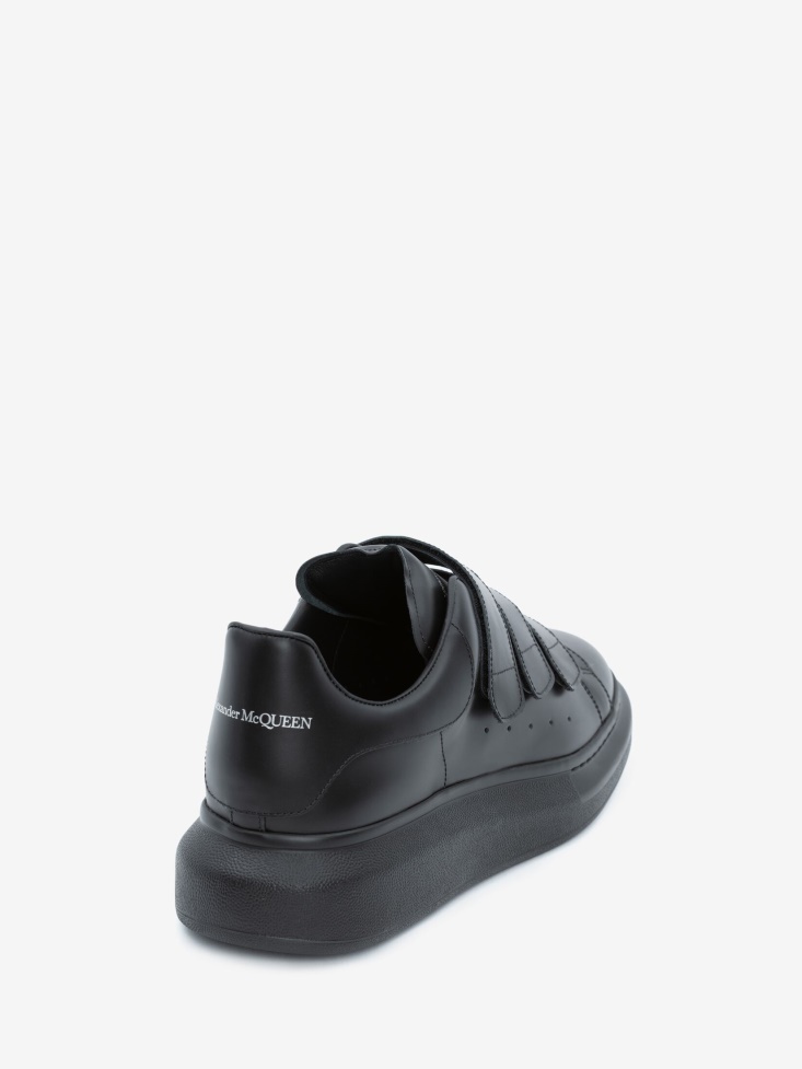 Black Men's Oversized Triple Strap Sneaker Fashion Alexander McQueen