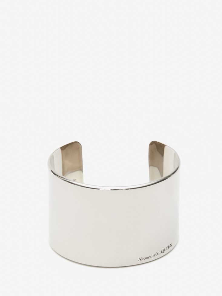 Antique Silver Fashion Alexander McQueen Women's Tall Metal Cuff
