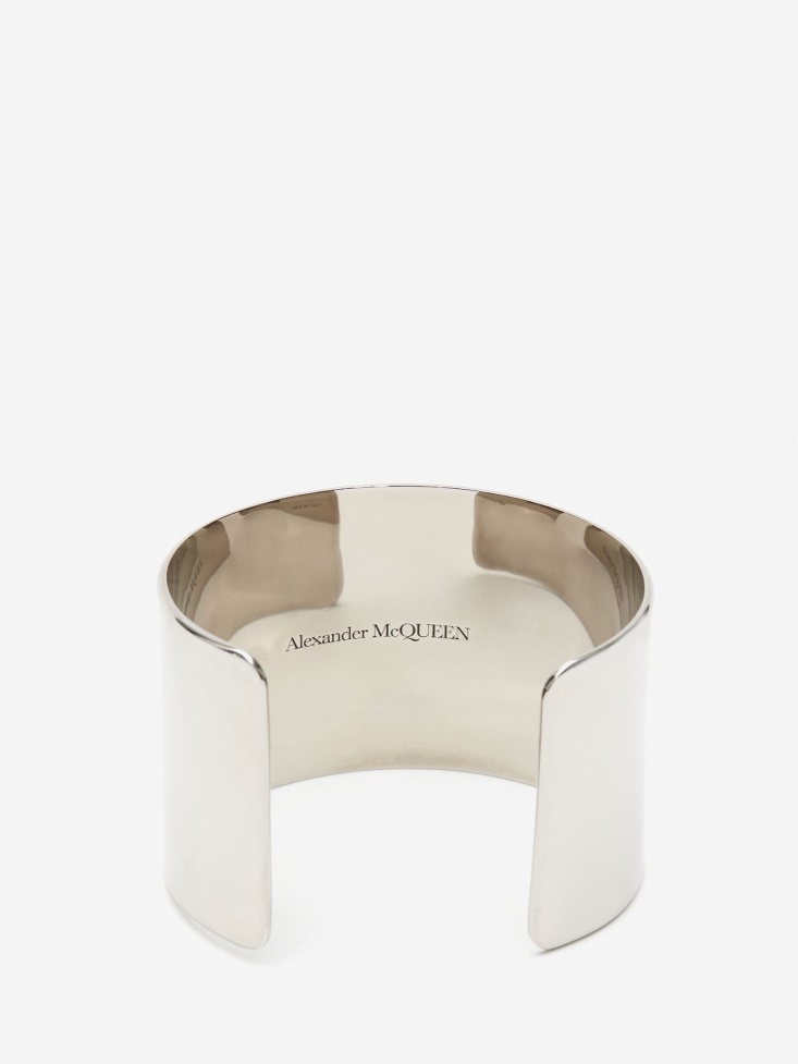 Antique Silver Fashion Alexander McQueen Women's Tall Metal Cuff