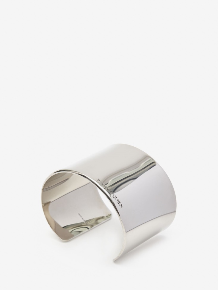 Antique Silver Fashion Alexander McQueen Women's Tall Metal Cuff