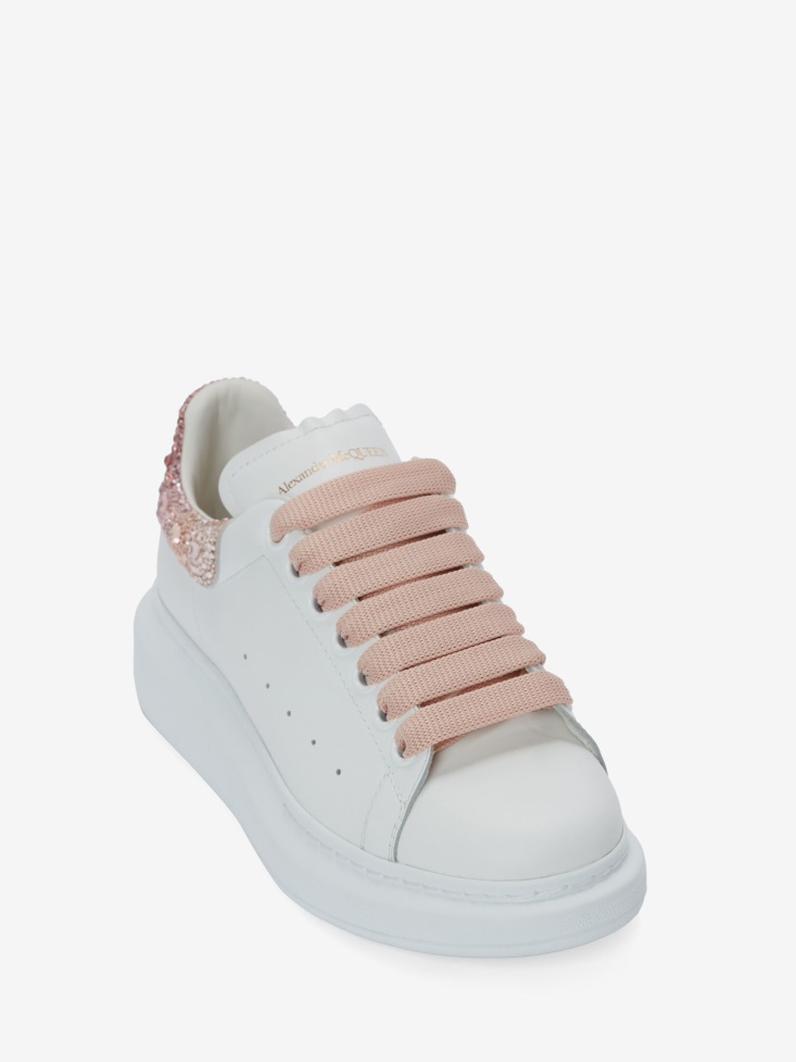 Women's Oversized Sneaker White/Pink Fashion Alexander McQueen