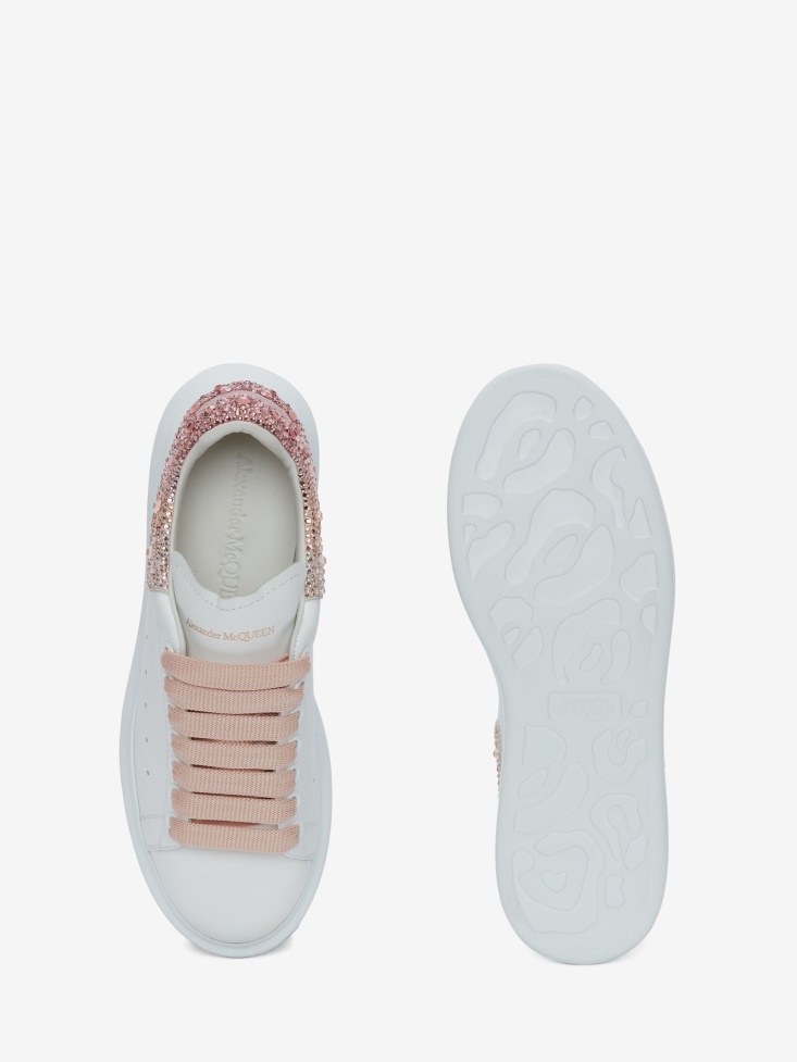 Women's Oversized Sneaker White/Pink Fashion Alexander McQueen