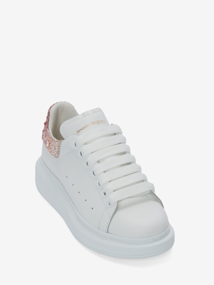 Women's Oversized Sneaker White/Pink Fashion Alexander McQueen