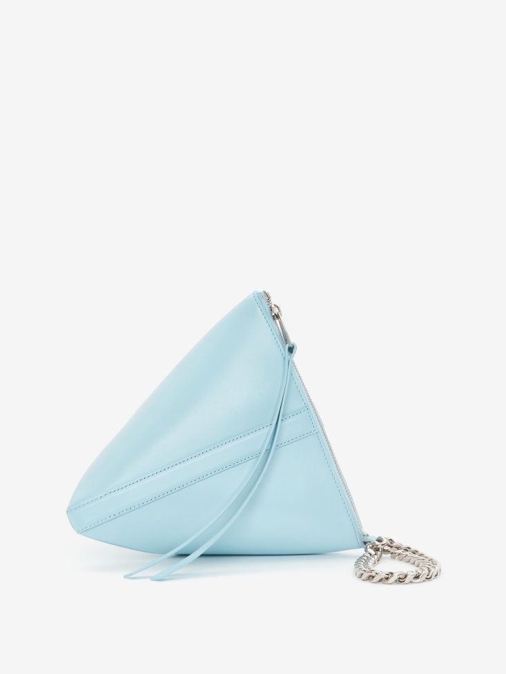 Pale Blue Women's The Curve Pouch Fashion Alexander McQueen