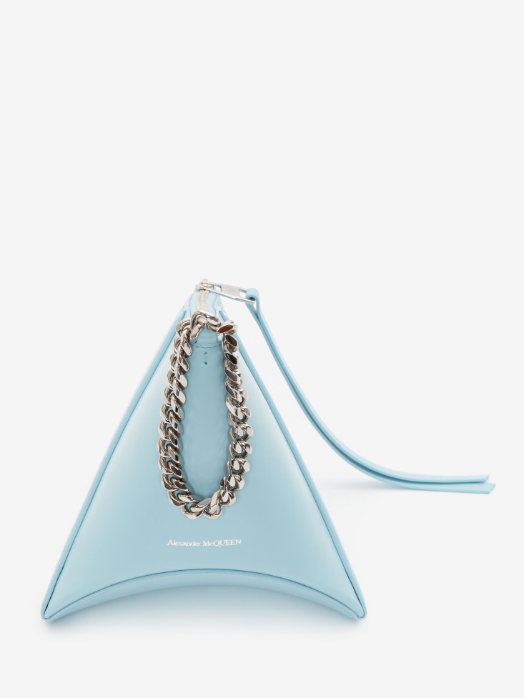 Pale Blue Women's The Curve Pouch Fashion Alexander McQueen