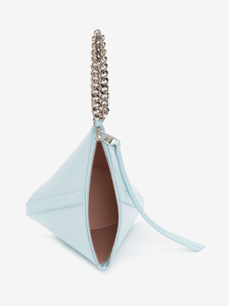 Pale Blue Women's The Curve Pouch Fashion Alexander McQueen