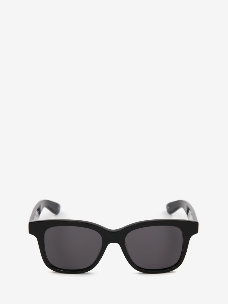 Black Fashion Alexander McQueen Men's in Angled Square Sunglasses