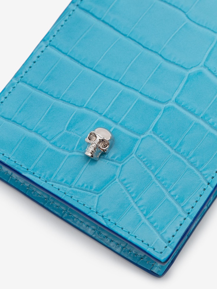 Women's Skull Phone Case With Chain Fashion Alexander McQueen Cerulean