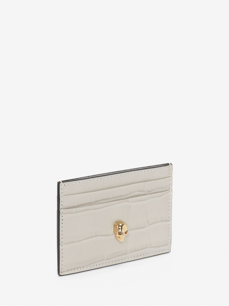 Women's Skull Card Holder Grey Fashion Alexander McQueen
