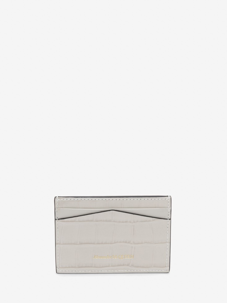 Women's Skull Card Holder Grey Fashion Alexander McQueen