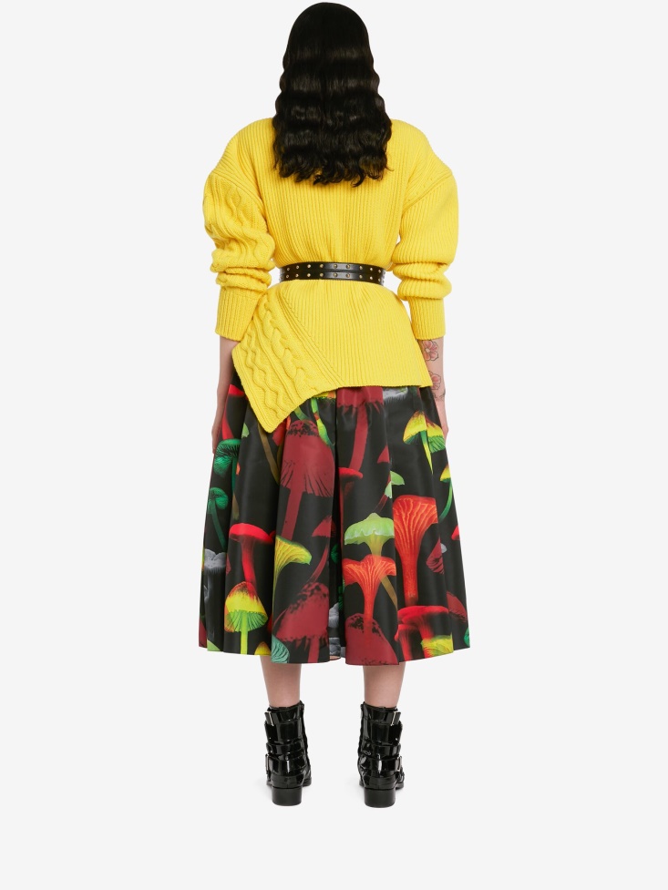 Fashion Alexander McQueen Women's Pieced And Patched Twisted Jumper Bright Yellow