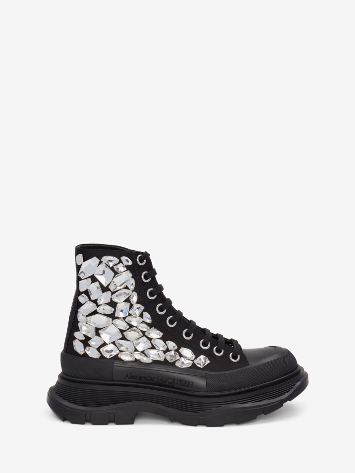 Women's Tread Slick Boot Fashion Alexander McQueen Black