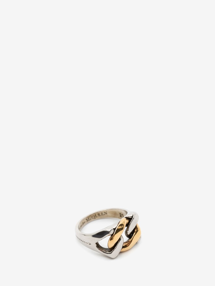 Men's Chain Ring Silver/Gold Fashion Alexander McQueen