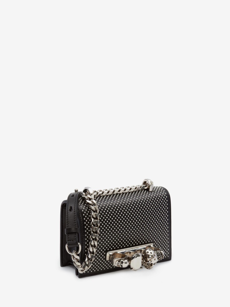 Fashion Alexander McQueen Women's Mini Jewelled Satchel in Black