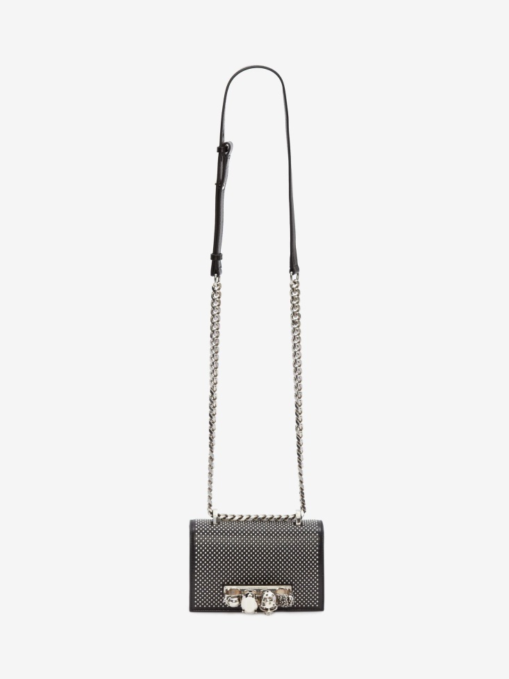 Fashion Alexander McQueen Women's Mini Jewelled Satchel in Black