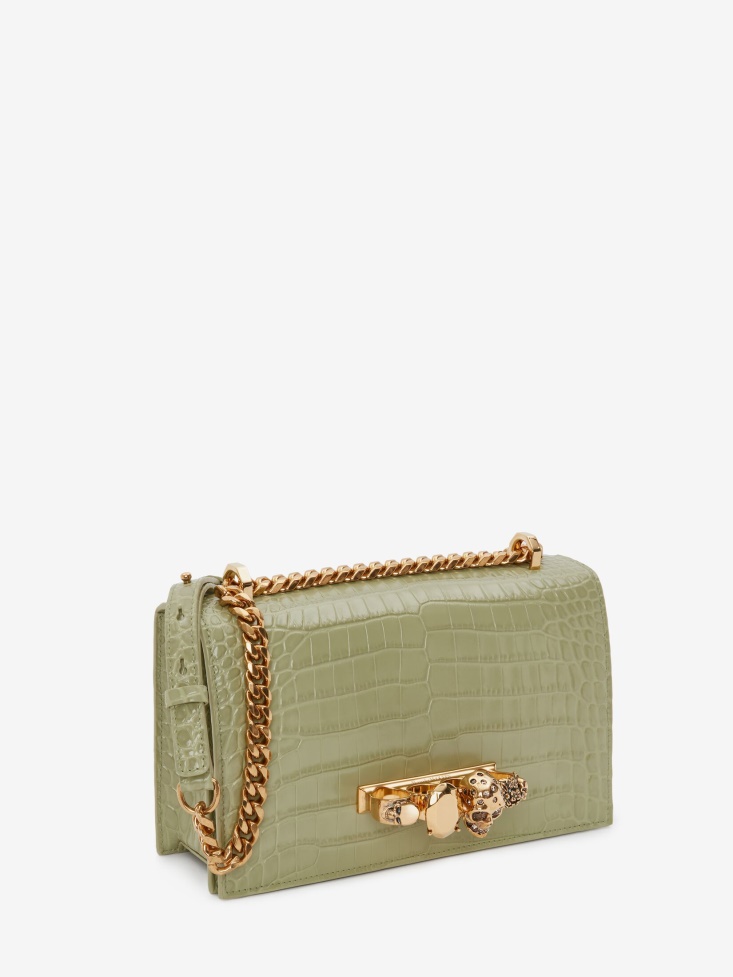 Women's Jewelled Satchel Sage Fashion Alexander McQueen
