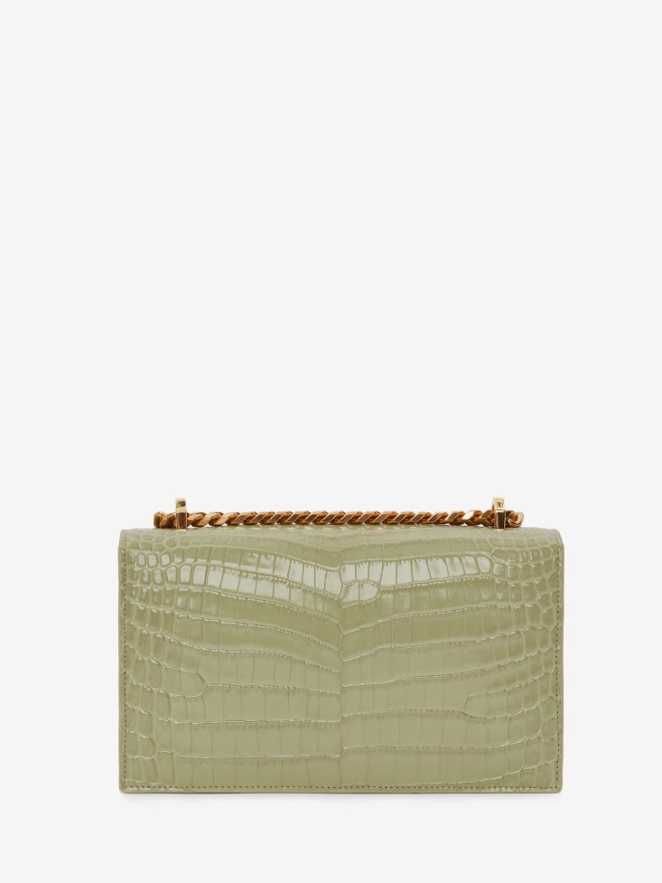 Women's Jewelled Satchel Sage Fashion Alexander McQueen