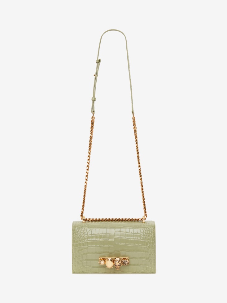 Women's Jewelled Satchel Sage Fashion Alexander McQueen