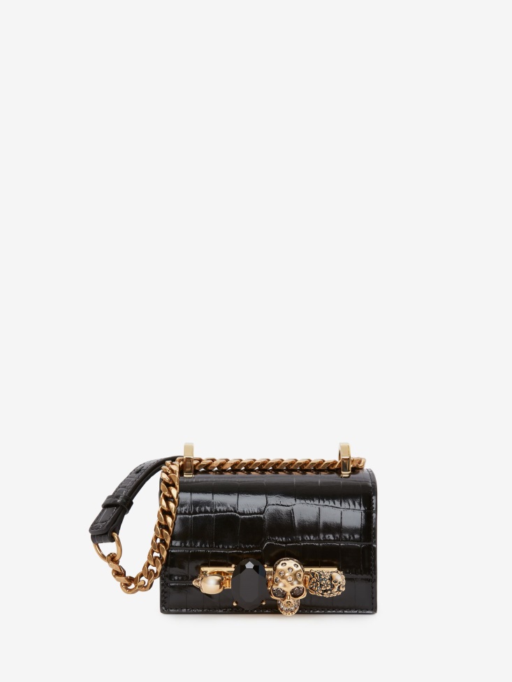 Women's Micro Jewelled Satchel Black Fashion Alexander McQueen