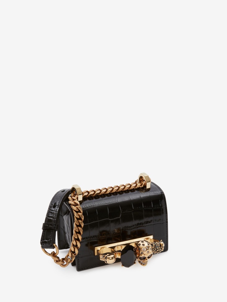 Women's Micro Jewelled Satchel Black Fashion Alexander McQueen