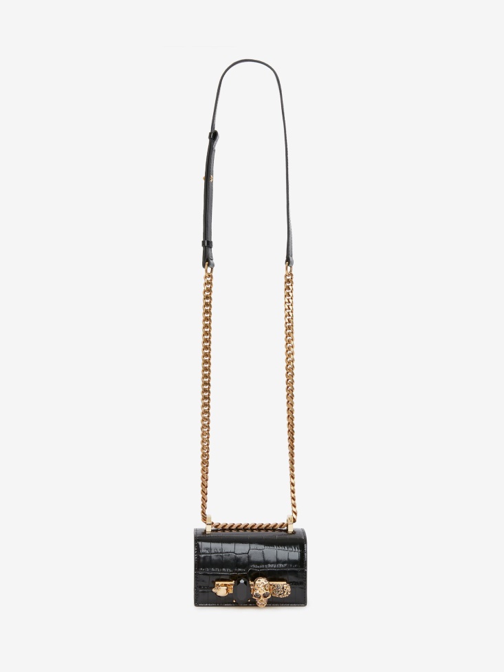 Women's Micro Jewelled Satchel Black Fashion Alexander McQueen