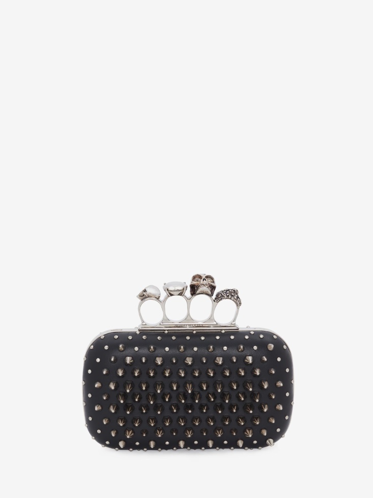 Women's Knuckle Clutch Fashion Alexander McQueen in Black