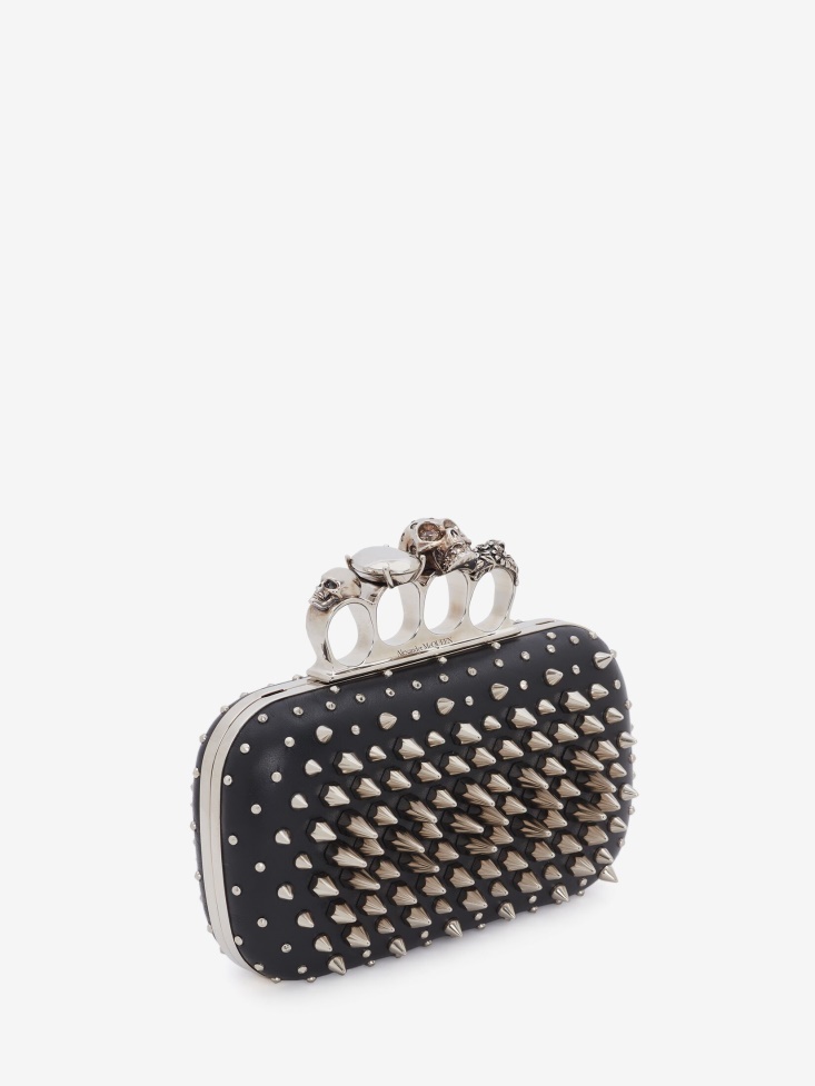 Women's Knuckle Clutch Fashion Alexander McQueen in Black