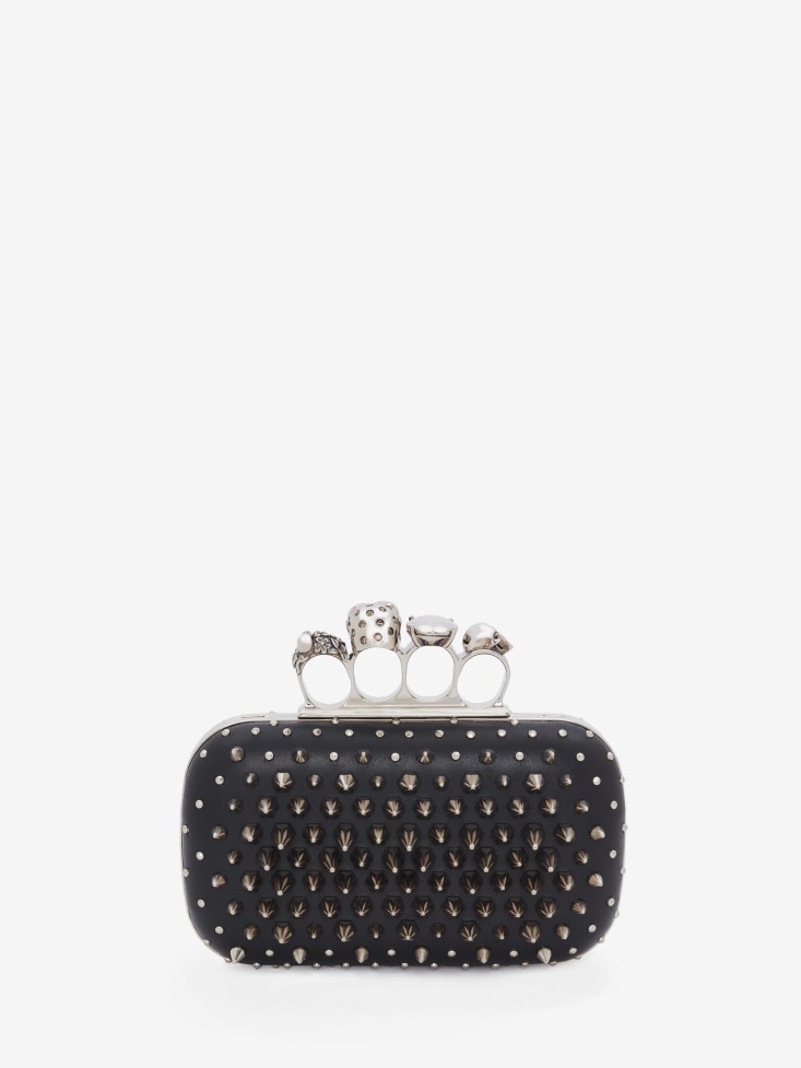 Women's Knuckle Clutch Fashion Alexander McQueen in Black