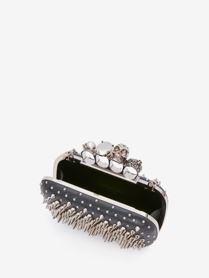 Women's Knuckle Clutch Fashion Alexander McQueen in Black