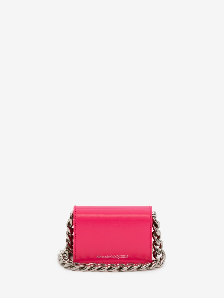 Fashion Alexander McQueen Women's The Four Ring Micro Neon Pink