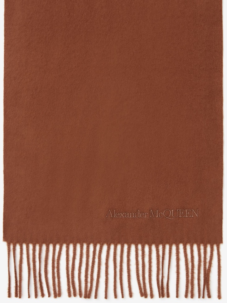 Brown Men's Embroidered Stole Fashion Alexander McQueen