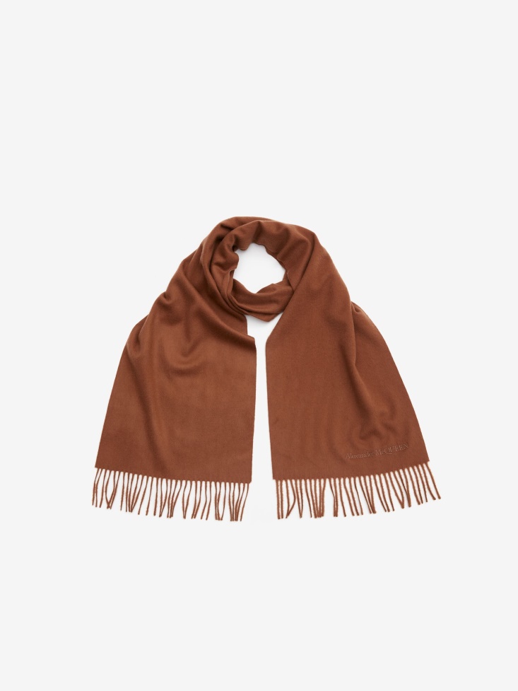 Brown Men's Embroidered Stole Fashion Alexander McQueen
