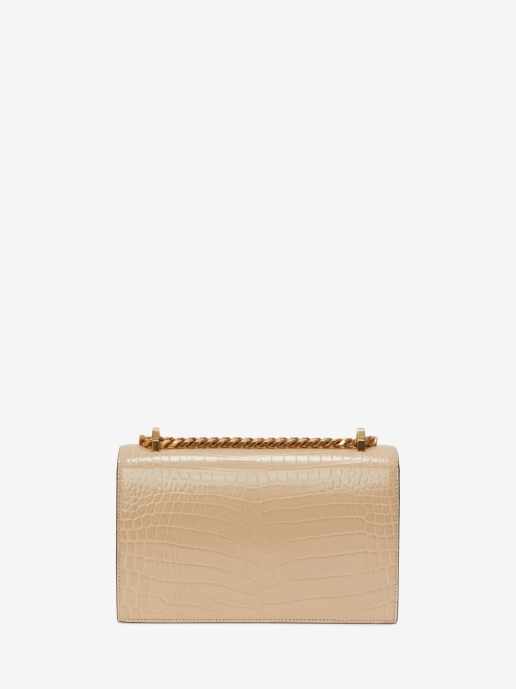 Women's Jewelled Satchel Fashion Alexander McQueen Sand