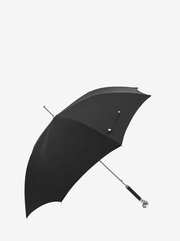 Fashion Alexander McQueen Black Men's Skull Long Umbrella